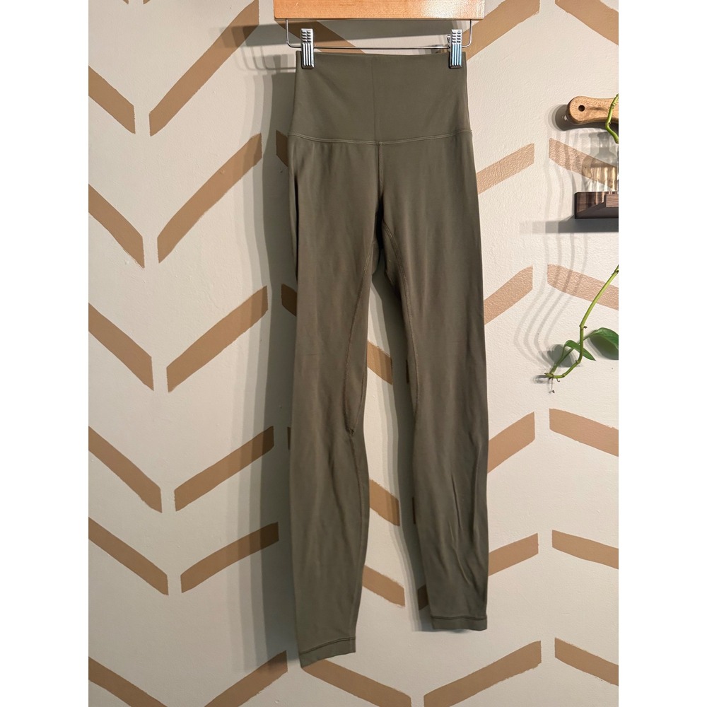 Lululemon Leggings Women Size 2 Green High Rise Align Full Length Athleisure